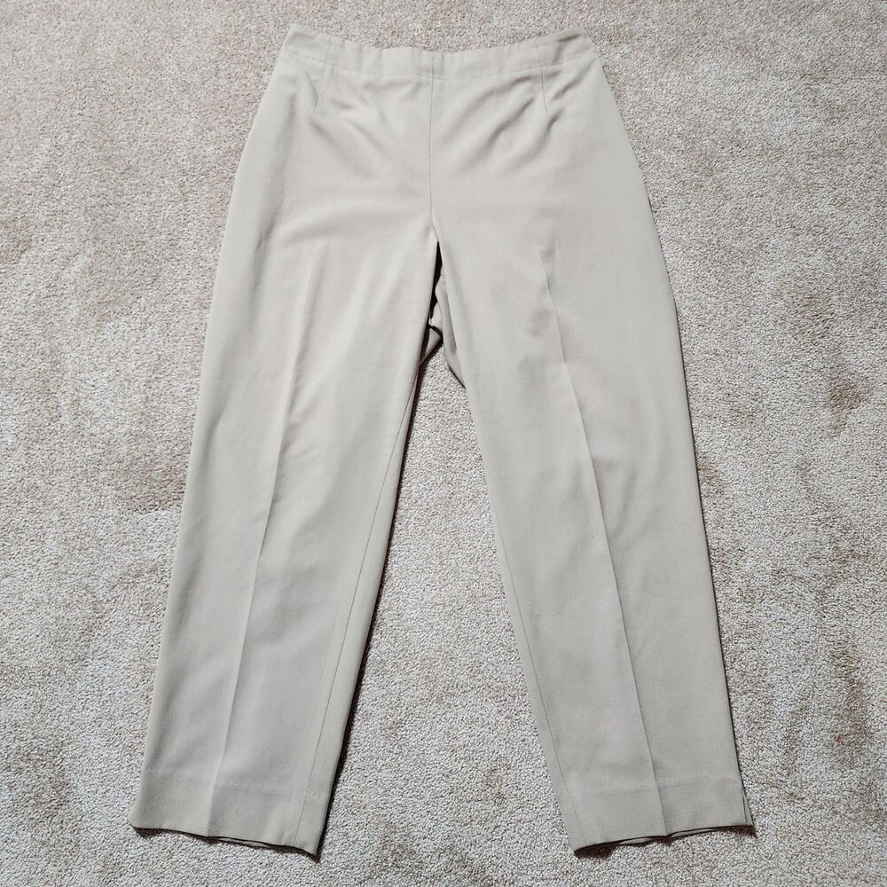 Talbots Dress Pants Women 16wp Tan High Rise Hollywood Straight Leg